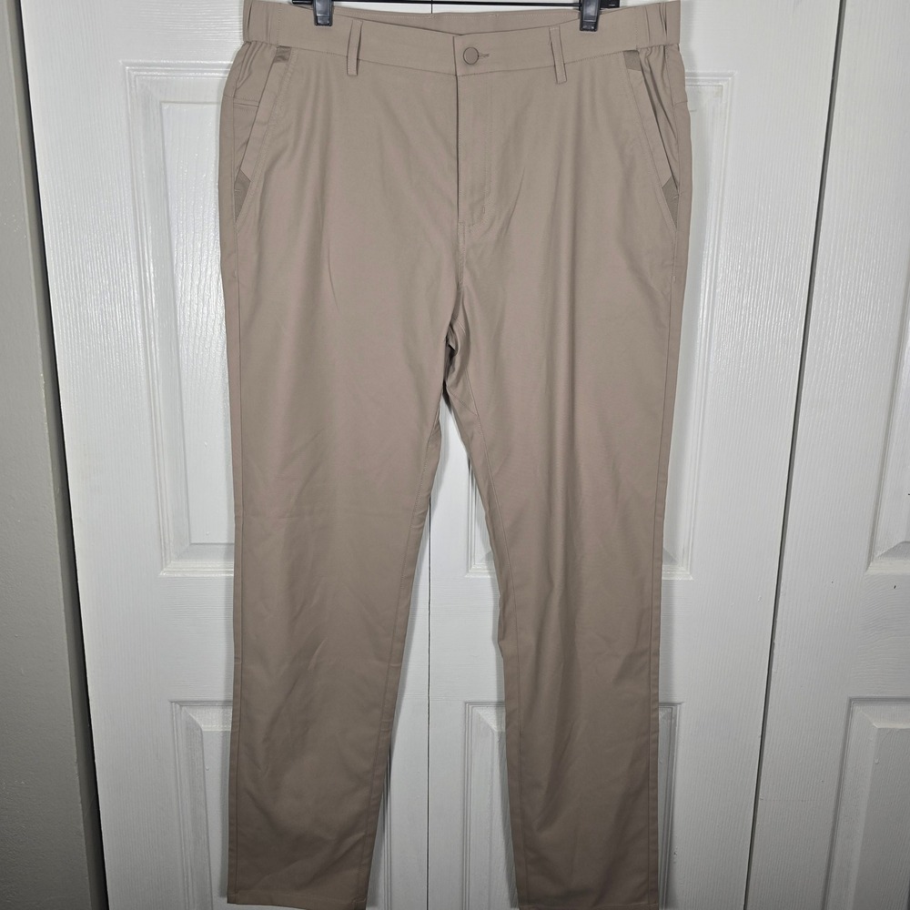 Jack Archer Jetsetter Pants Mens 35x34 Oak Khaki Performance Chino Trousers